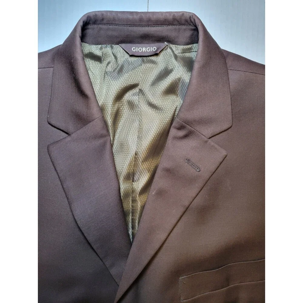 Giorgio Gosani Wool Cashmere Chocolate Brown Men's 42S Blazer Jacket Sport Coat‎